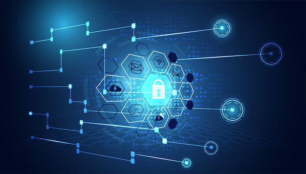cyber-information confidentialité icône réseau d'information