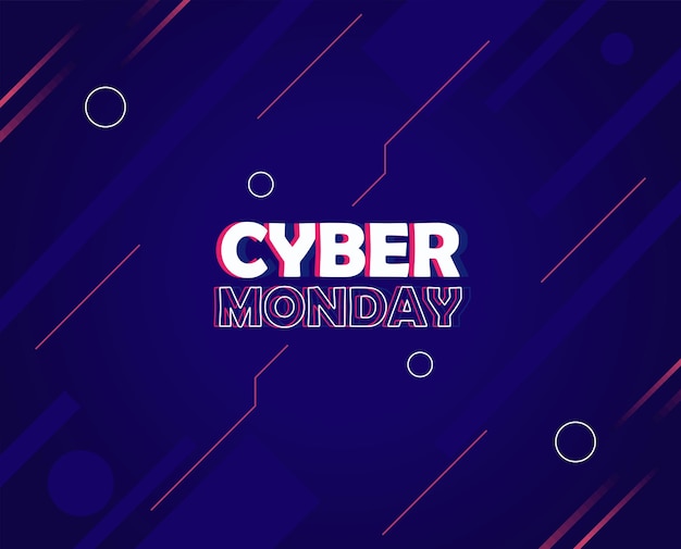 Cyber lundi lettrage moderne