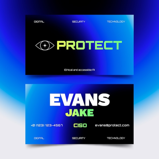 Cybersecurity business card design