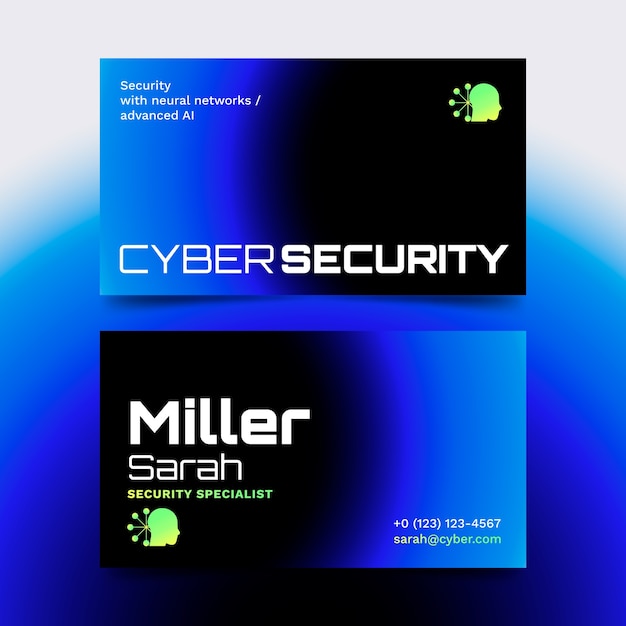 Cybersecurity business card design
