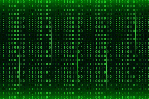 Vecteur cyberspace futuriste abstrait avec fond de code binaire avec vecteur de chiffres