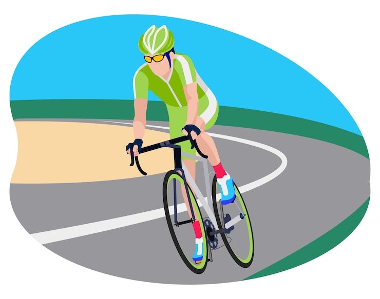 Vecteur cycliste masculin