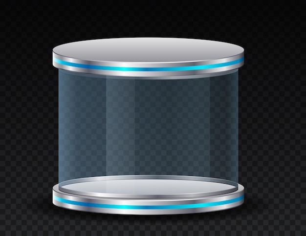 Cylindres en verre transparent