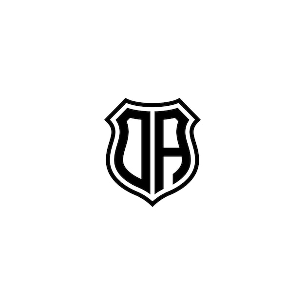 Da Monogramme Logo Design Lettre Texte Nom Symbole Monochrome Logo Alphabet Caractère Simple Logo