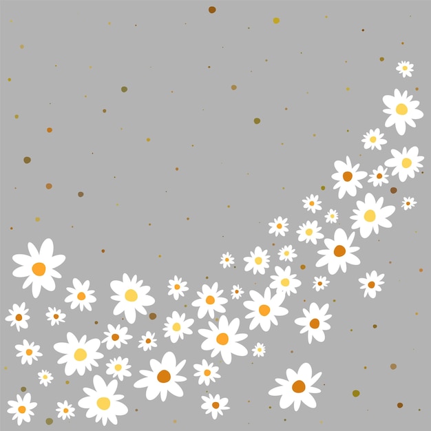 Daisies Fond Minimaliste Dessiné à La Main Eps 10