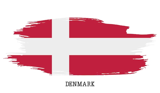 Danemark drapeau vector grunge trait de peinture