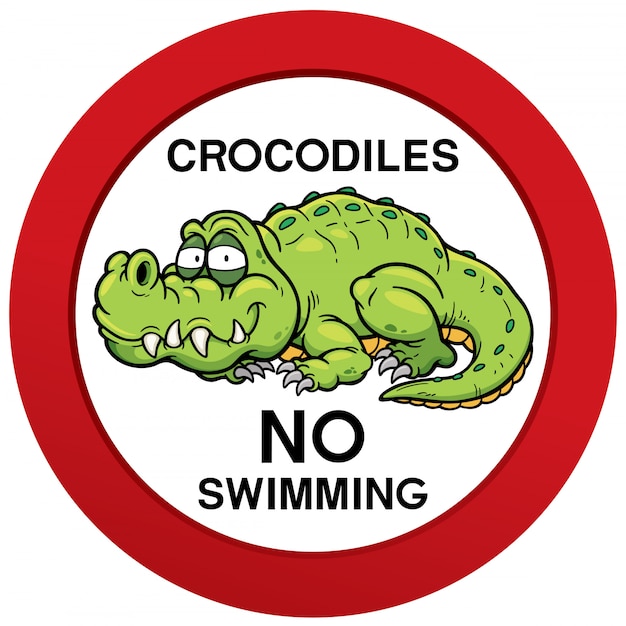 danger crocodiles aucun signe de natation