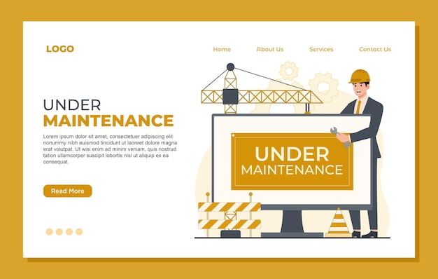 Dans le cadre de la maintenance du modèle de page d'atterrissage, le site Web de développement et de mise à jour des pages Web a été défini en erreur.