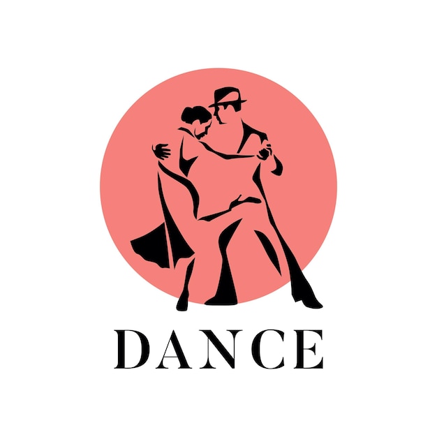 Danse Couple Homme Et Femme Vector Illustration Logo Icône Pour Danser La Fête De L'école