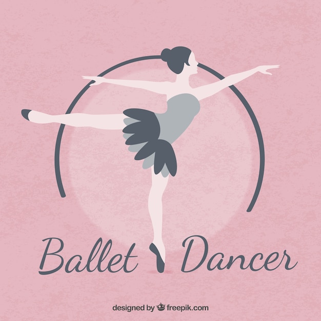 Danseur De Ballet Dans Le Design Plat