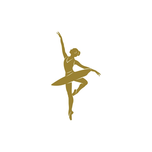 Danseur De Ballet Design Vector Illustration Creative Ballet Danseur Logo Design Concepts Modèle Icône Symbole