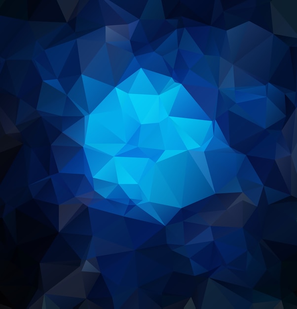 Vecteur dark blue abstrait polygonale texturé.