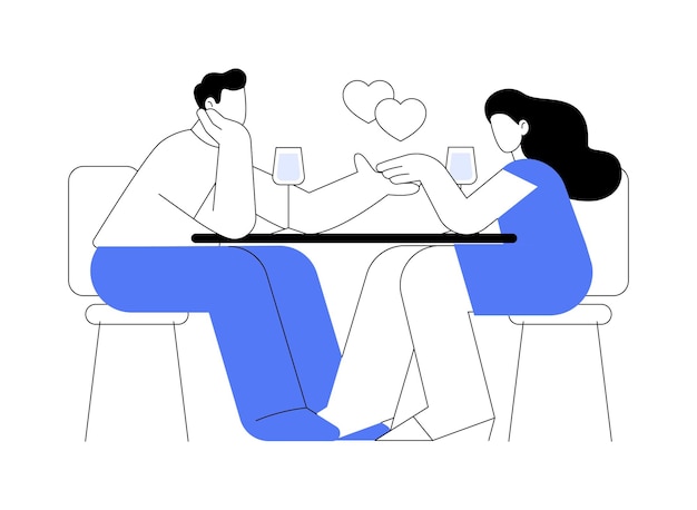 Vecteur date romantique concept abstrait illustration vectorielle