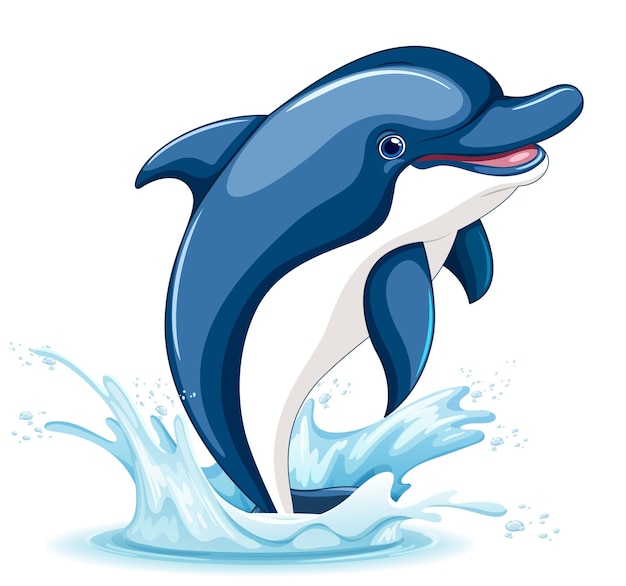 Vecteur dauphin sautant hors de l'eau