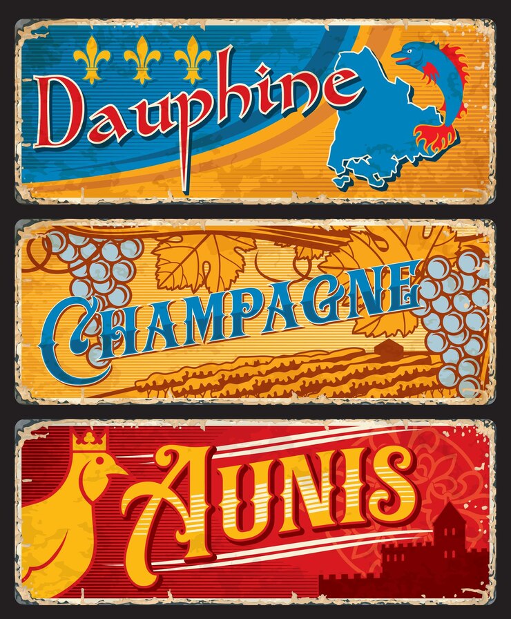 Dauphine Champagne Aunis régions françaises