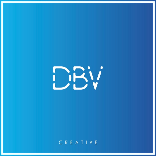 Vecteur dbv premium vector dernier logo design créatif logo vecteur illustration logo monogramme minimal