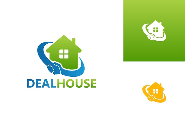 Deal House Logo Template Design Vecteur, Emblème, Design Concept, Symbole Créatif, Icône