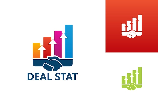 Deal Statistique Logo Template Design Vecteur, Emblème, Design Concept, Symbole Créatif, Icône