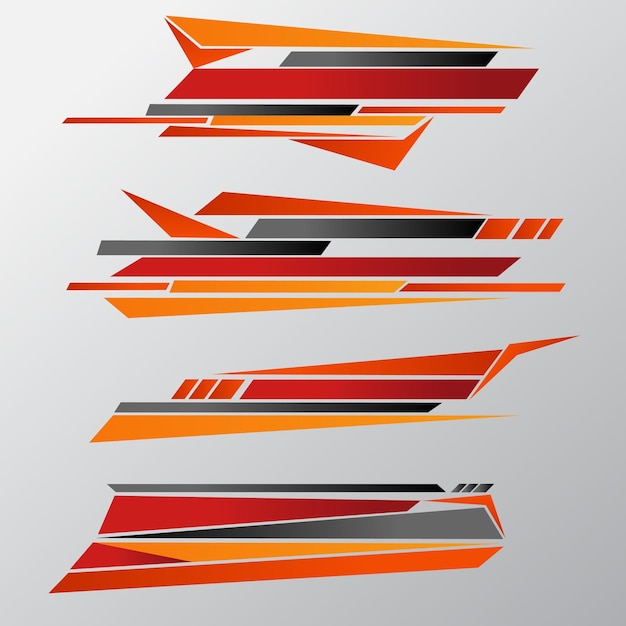 Décalque de voiture en gradient Collection vectorielle de design moderne