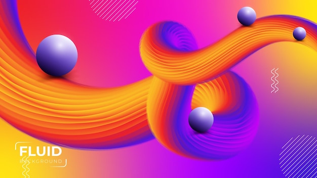 Le décor de fond fluide abstrait de luxe coloré gradient liquide