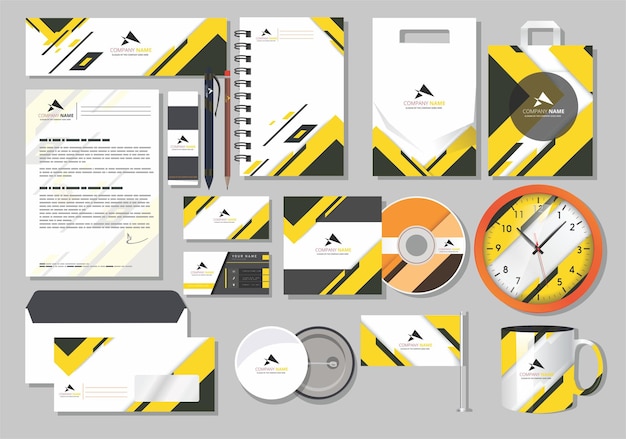 décor moderne jaune vif blanc et noir