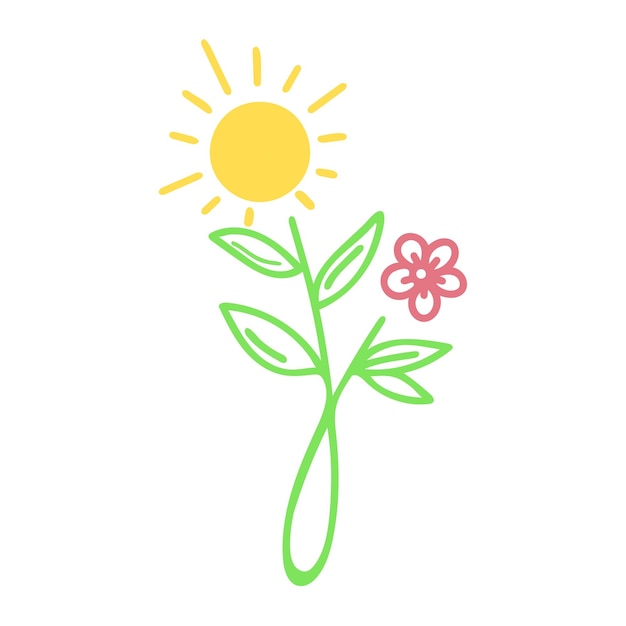 Vecteur décoration d'élément de tatouage d'icône de fleur de soleil