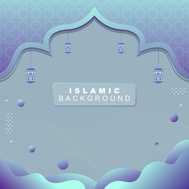 Vecteur décoration fluide abstraite de fond islamique