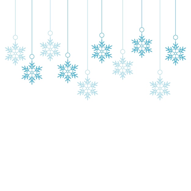 Décoration de la frontière des flocons de neige de Noël