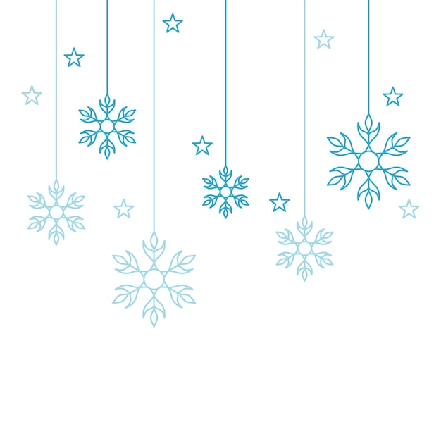 Décoration de la frontière des flocons de neige de Noël