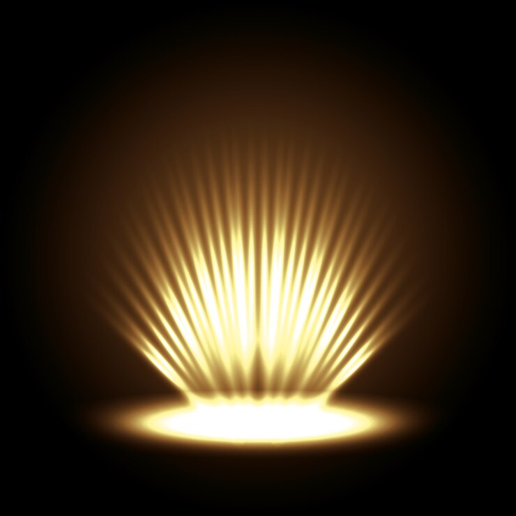 Vecteur décoration avec des lumières dorées