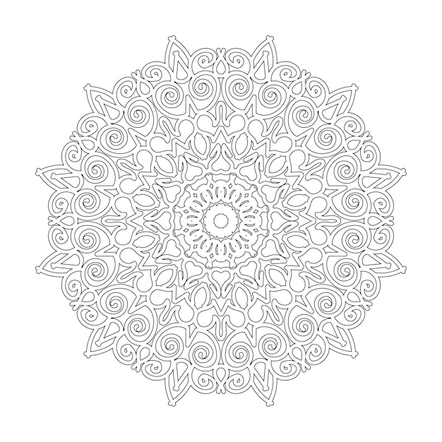 Décoration De Mandala Dessinée à La Main Dans Un Ornement De Doodle Oriental Ethnique