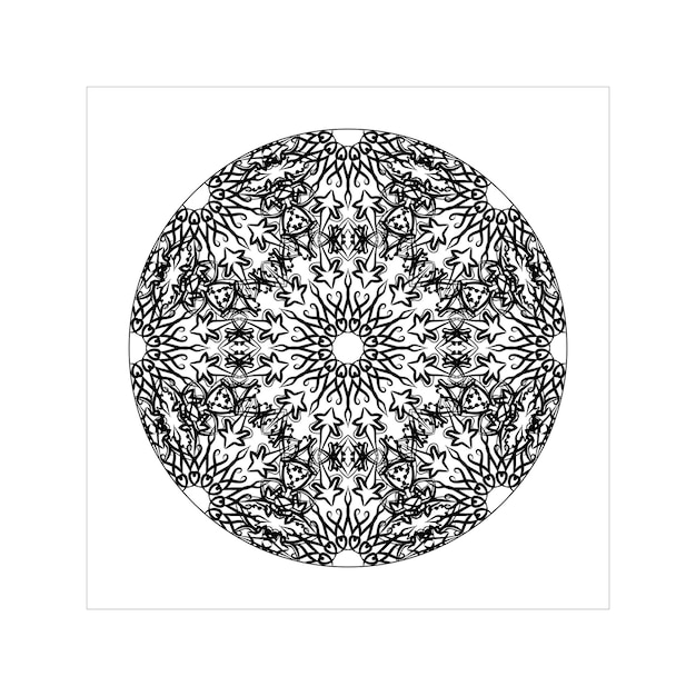 Décoration De Mandala Dessinée à La Main Dans Un Ornement De Doodle Oriental Ethnique