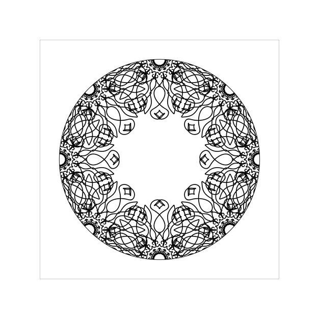 Décoration De Mandala Dessinée à La Main Dans Un Ornement De Doodle Oriental Ethnique