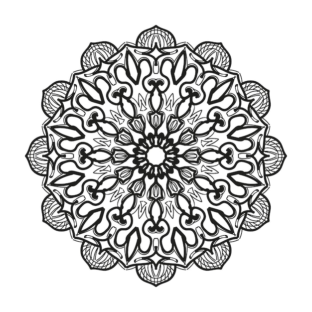 Décoration De Mandala Dessinée à La Main Dans Un Ornement De Doodle Oriental Ethnique