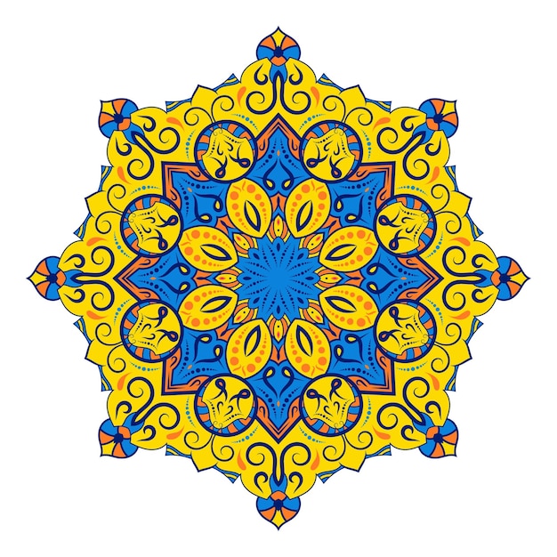 Décoration Et Motif De Fond De Mandala Asiatique