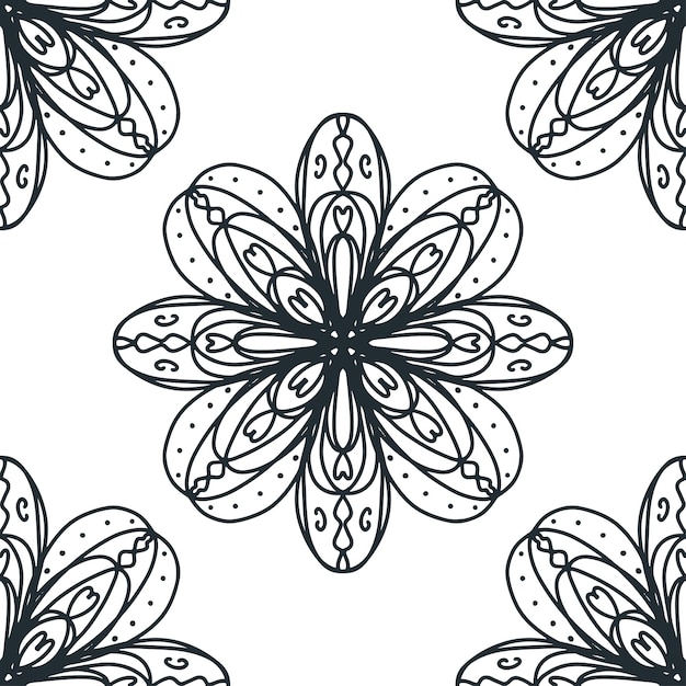 Décoration Murale Motif Fleur Motif Mandala Carrelage Blanc Décoration Murale