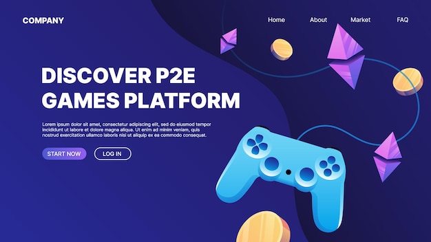 Découvrez La Page De Destination Du Site Web De La Plate-forme De Jeux Jouez Pour Gagner