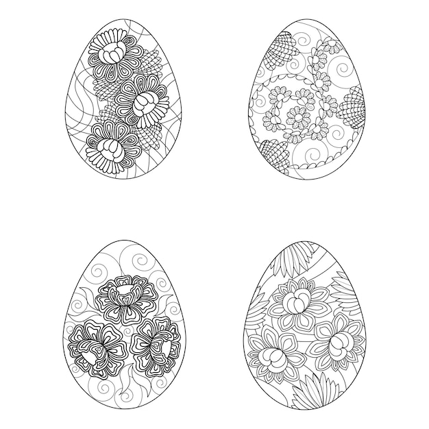 Décrire Les Oeufs De Pâques Avec Des Fleurs