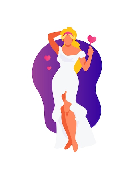 Déesse De Dessin Animé De L'amour Et De La Beauté Aphrodite