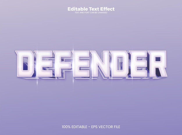 Defender Effet De Texte Modifiable Modèle D'effet De Texte 3d