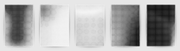 définir l'arrière-plan du livre de couverture. Abstrait noir et blanc avec motif pointillé ondulé. Demi-teinte ef