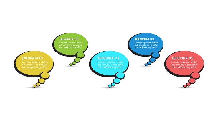 Vecteur définir un concept créatif pour une infographie avec 2 3 4 5 6 étapes, parties ou processus