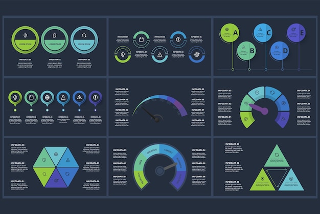 Définir Un Concept Créatif Pour L'infographie Avec Des étapes, Des Parties Ou Des Processus Modèle Pour Le Web En Arrière-plan