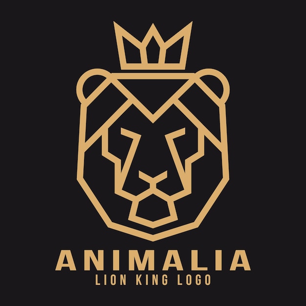 Définir La Conception Du Logo Du Lion Monoline