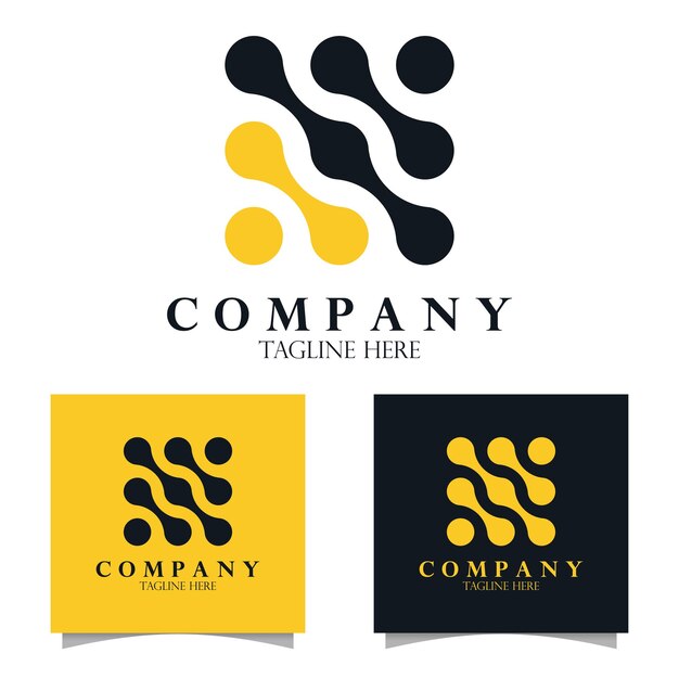 Vecteur définir la conception du logo pour l'entreprise et l'identité de la marque