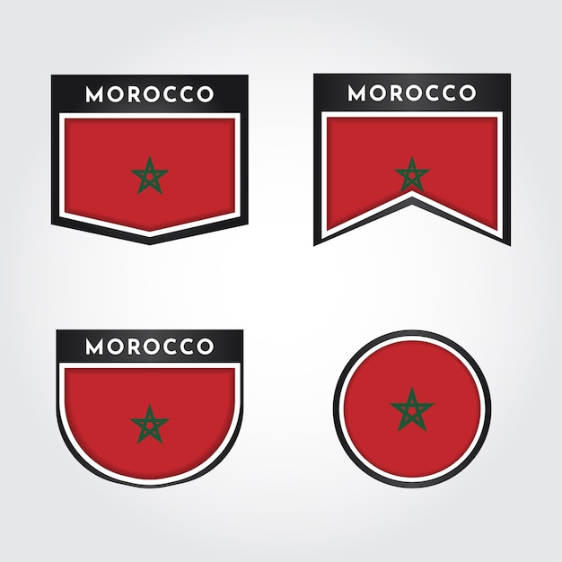 Définir Le Drapeau Du Maroc Avec étiquette