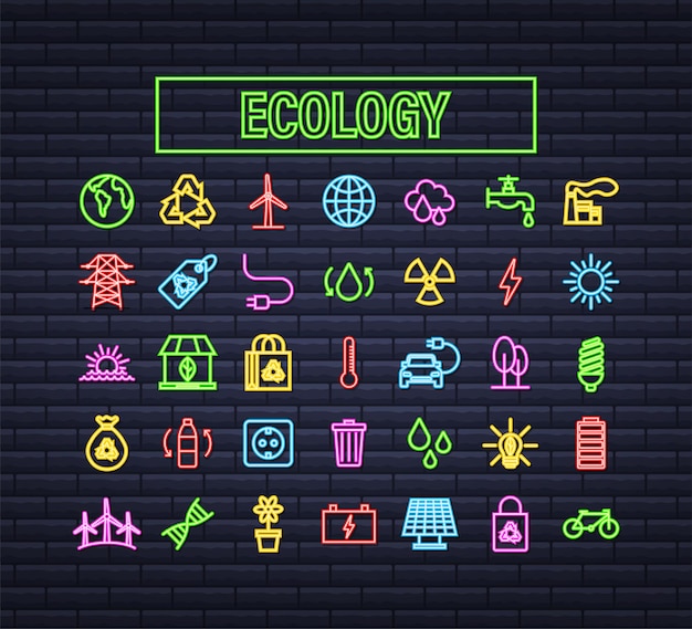 Définir L'écologie, La Nature. énergie Solaire. Sauvez La Planète. Illustration Vectorielle De Stock.