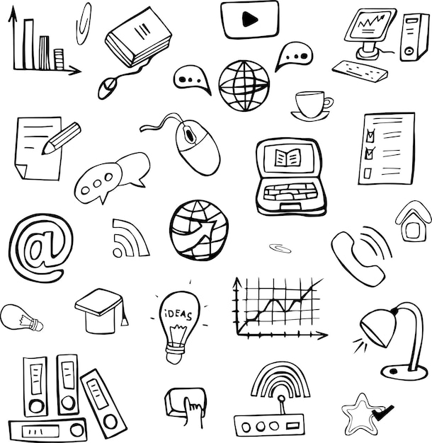 Définir la formation en ligne de croquis dessinés à la main