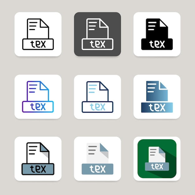 Définir des icônes de format de fichier latex avec des couleurs différentes pour une identification rapide du document et du type de fichier