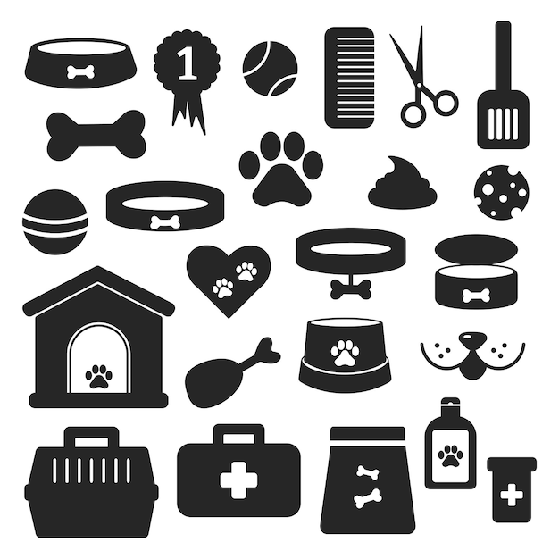 Définir des icônes vectorielles pour les chiens